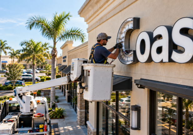 Commercial Storefront Sign Repair